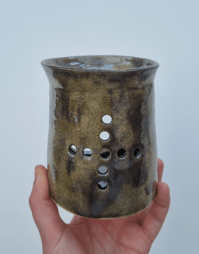 Ceramic Oil & Wax Burner – Golden Green