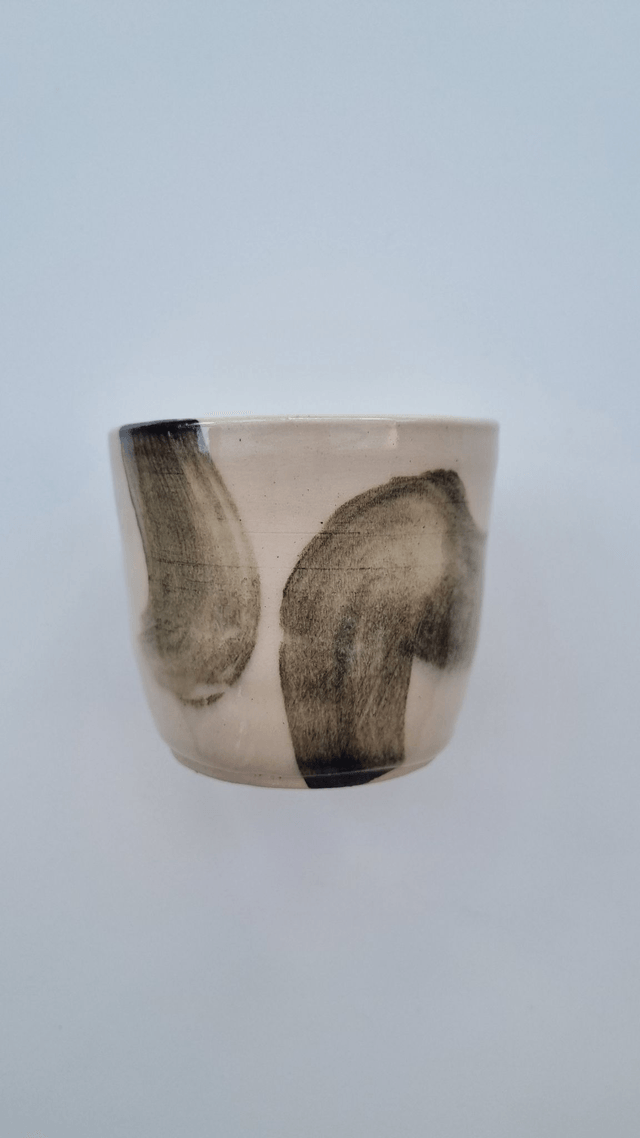 Grey Brushstrokes Dimpled Tumbler