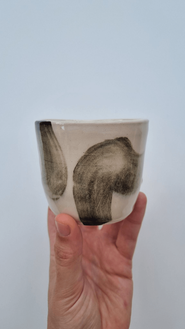 Grey Brushstrokes Dimpled Tumbler