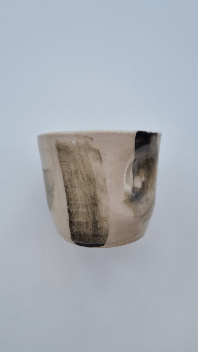 Grey Brushstrokes Dimpled Tumbler