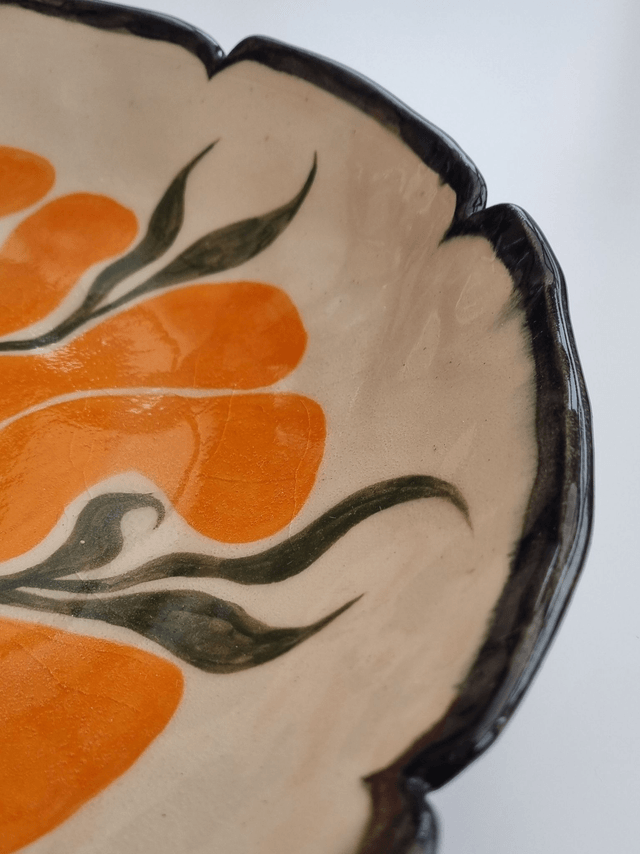 Handpainted Floral Platter