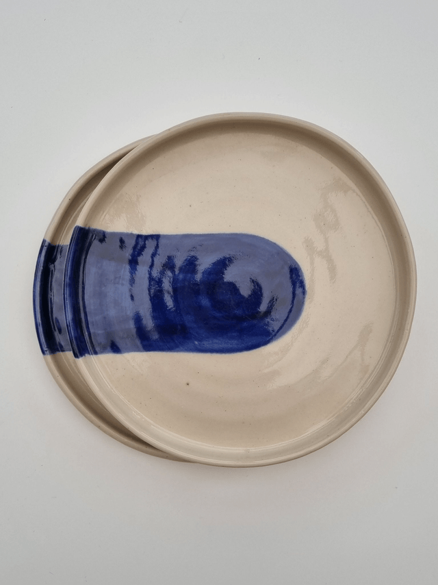 Blue Colourblock Side Plate