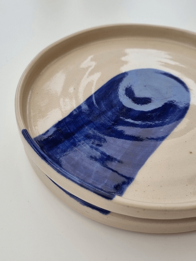 Blue Colourblock Side Plate