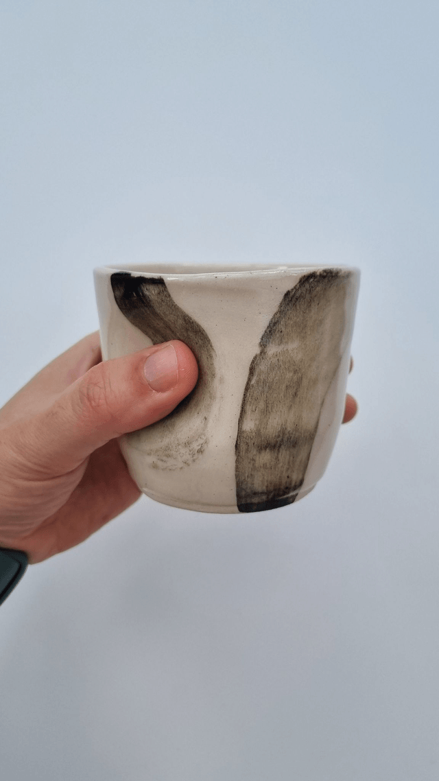 Grey Brushstrokes Dimpled Tumbler