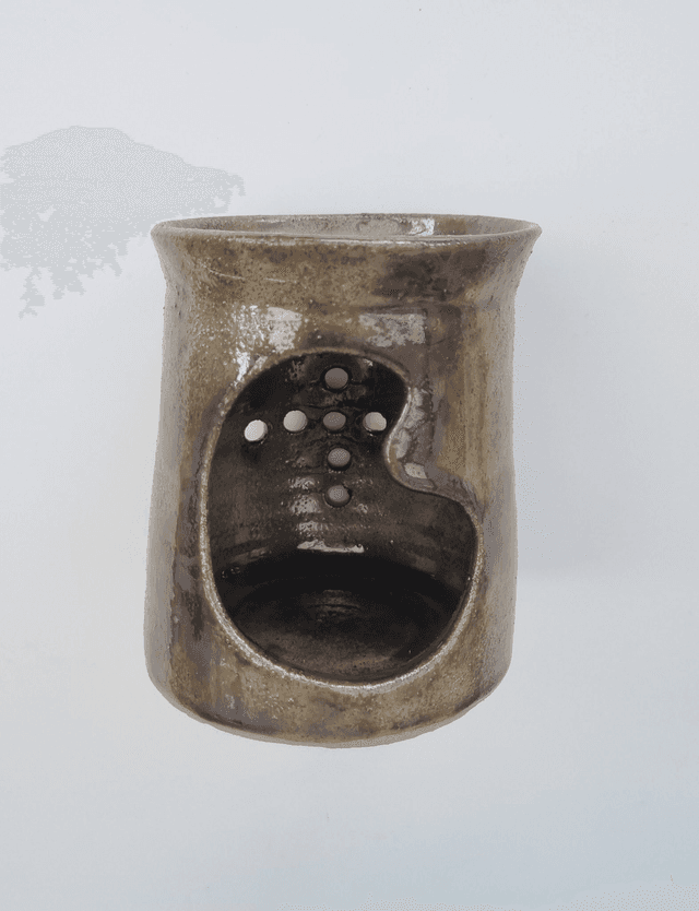 Ceramic Oil &amp; Wax Burner – Golden Green