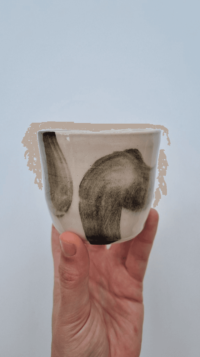 Grey Brushstrokes Dimpled Tumbler